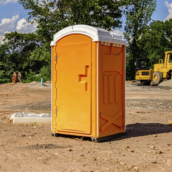 how often are the portable restrooms cleaned and serviced during a rental period in Platte City MO